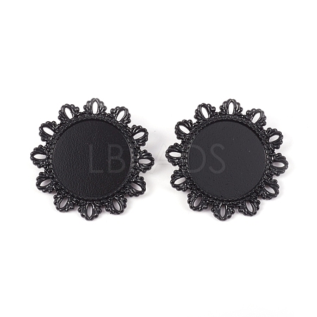 Zinc Alloy Brooch Findings PALLOY-WH0066-23G-1