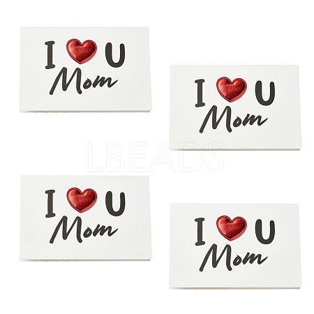 4Pcs Kraft Paper Greeting Cards AJEW-FS0001-30C-1