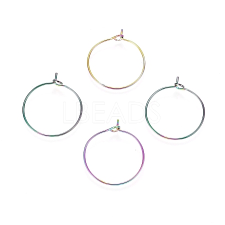 Ion Plating(IP) 316L Surgical Stainless Steel Hoop Earring Findings STAS-D164-05M-1