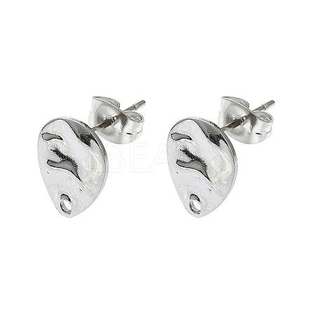 Non-Tarnish 304 Stainless Steel and 201 Stainless Steel Stud Earring Findings LS-STAS-L024-003P-07-1