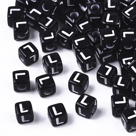 Opaque Acrylic Beads SACR-N002-01L-1