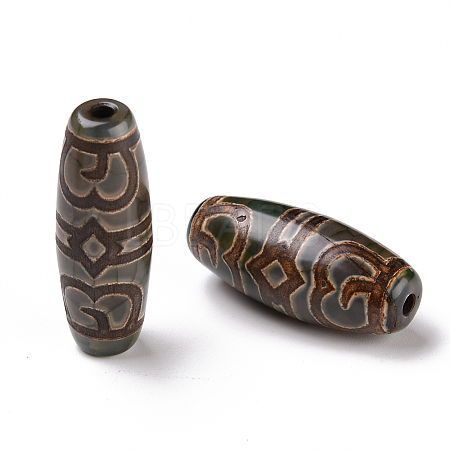 Tibetan Style dZi Beads TDZI-E004-16-1