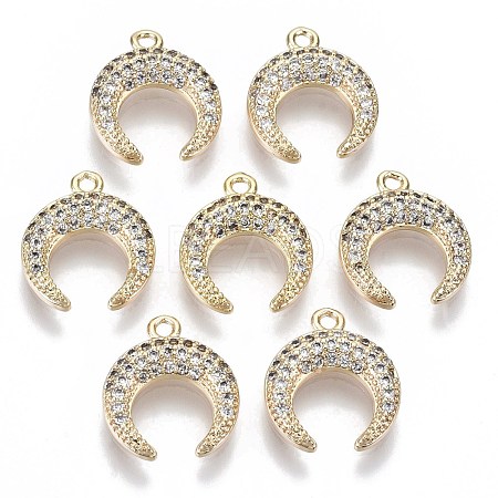 Brass Micro Pave Cubic Zirconia Charms KK-R112-065-NF-1