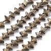 Electroplated Natural Lava Rock Beads Strands G-A251-C01-01B-2