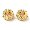 Brass Micro Pave Cubic Zirconia European Style Beads KK-P234-36G-1