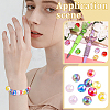 30Pcs UV Plating Opaque Acrylic Beads OACR-PH0004-83-5