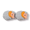 Sheeps Food Grade Eco-Friendly Silicone Beads SIL-WH0008-38B-1