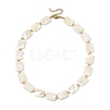 Natural Trochid Shell/Trochus Shell Rectangle Beaded Necklaces for Women NJEW-JN06401-2