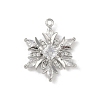 Christmas Theme Brass Micro Pave Cubic Zirconia Pendants X-KK-Z065-01-02P-1