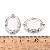 304 Stainless Steel Pendant Cabochon Settings X-STAS-T067-17P-3