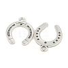 Tibetan Style Alloy Horseshoe Pendants TIBEP-23708-AS-RS-1