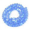 Imitate Austrian Crystal Bicone Frosted Glass Beads Strands EGLA-A039-T3mm-MB07-2