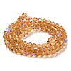 Transparent Electroplate Glass Beads Strands EGLA-A039-T3mm-L18-2