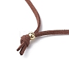 Brass Bar Link Chains Macrame Pouch Empty Stone Holder for Pendant Necklace Making NJEW-JN04488-01-6