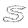Men's 304 Stainless Steel Diamond Cut Cuban Link Chain Necklaces X-NJEW-L173-002B-P-2