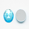 Acrylic Rhinestone Flat Back Cabochons X-GACR-Q011-13x18-04-2