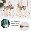 Gorgecraft 2 Sets 2 Style Christmas Theme Wood Pendants Decoration HJEW-GF0001-39B-6