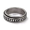 Non-Tarnish 203 Stainless Steel Rotating Spinner Fidget Band Rings for Anxiety Stress Relief LS-RJEW-G118-08P-1