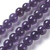 Natural Amethyst Beads Strands G-P428-08-8mm-2