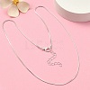 Brass Square Snake Chain Necklace for Men Women MAK-YW0001-10-5