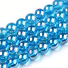 Electroplate Transparent Glass Beads Strands LS-GLAA-T032-T8mm-AB06-1