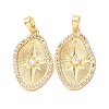 Brass Micro Pave Clear Cubic Zirconia Pendants KK-A304-13G-1