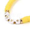 Handmade Polymer Clay Heishi Beads Stretch Bracelets BJEW-JB05306-04-2