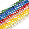 Electroplate Transparent Glass Beads Strands GLAA-T032-T6mm-AB-1