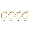 Deer Brass Pave Clear Cubic Zirconia Cuff Cup Peg Ring Settings KK-NH0007-09G-4