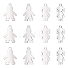 16Pcs 2 Styles 201 Stainless Steel Pendants STAS-UN0033-76-1