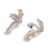 Brass Pave Clear Cubic Zirconia Stud Earring Findings KK-N256-27P-2