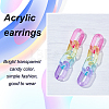 ANATTASOUL 5 Pairs 5 Colors Acrylic Cable Chains Dangle Stud Earrings EJEW-AN0004-06-3