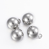 Tarnish Resistant 304 Stainless Steel Sphere Charms STAS-H394-12P-1