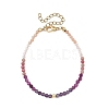Natural Ruby & Rhodonite & Sunstone & Rose Quartz & Non-magnetic Synthetic Hematite Beaded Bracelets for Women BJEW-JB14094-01-3
