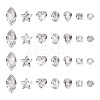 Craftdady 7 Style Cubic Zirconia Cabochons ZIRC-CD0001-07-4