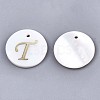 Natural Freshwater Shell Pendants SHEL-N027-04T-1
