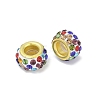 Alloy Rhinestone Clay Pave Beads ALRI-D300-04G-06-2