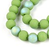 Frosted Opaque Glass Beads Strands GLAA-T032-P6mm-MBB06-3