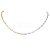 304 Stainless Steel Leaf Flower Chain Necklaces for Women NJEW-JN05585-2