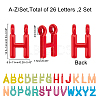 52Pcs 26 Style Spray Painted Alloy Charms PALLOY-PH0002-44-RS-6