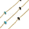 304 Stainless Steel Enamel Link Chains AJEW-Z028-09G-08-1