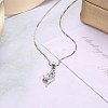 Trendy 925 Sterling Silver Pendant Necklaces NJEW-BB22397-6