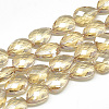 Electroplate Glass Beads Strands EGLA-S151-25x18mm-M-3