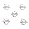 Rack Plating Brass Pave Clear Cubic Zirconia Bead Cage Pendants KK-G464-10P-4