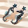 Alloy Rhinestone Dangle Earrings EJEW-D300-01G-01-3