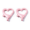 Spray Painted Eco-Friendly Alloy Lobster Claw Clasps PALLOY-T080-05K-NR-2