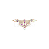 1Pc Flower Brass Rhinestone Ornament Accessories OHAR-FG0001-04C-7