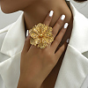 Luxurious Iron Hollow Flower Cuff Ring for Women's Wedding Party Accessories VZ5579-2