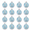 Platinum Plated Alloy Enamel Charms X-ENAM-S118-04B-P-2