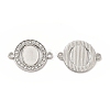 Alloy Cabochon Connector Settings with Crystal Rhinestone FIND-H039-03P-1